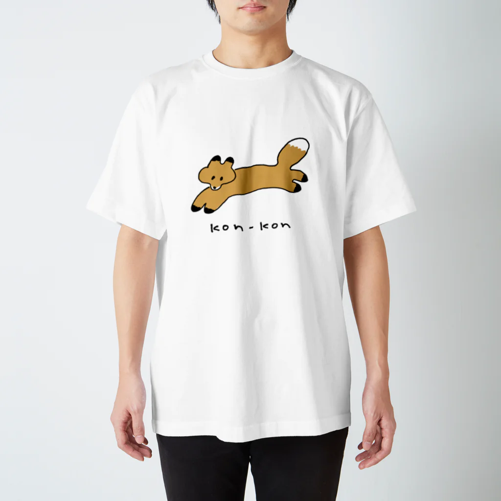 かしわのKON-KON(あか毛) Regular Fit T-Shirt