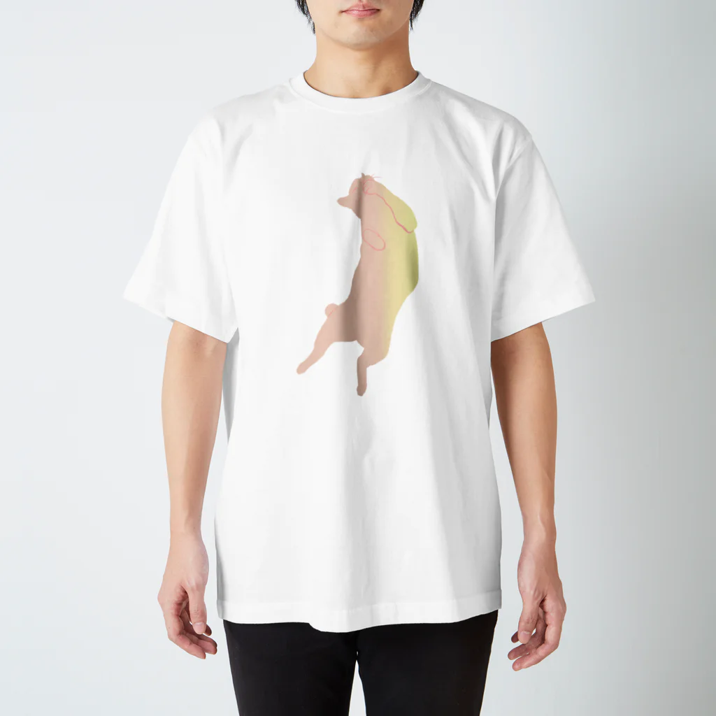 ねこや Ryoko -猫屋 りょうこ-のねこ　桃の色　ゆとり Regular Fit T-Shirt