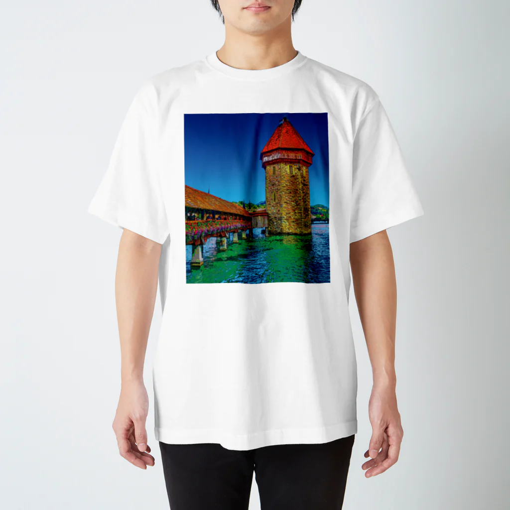 GALLERY misutawoのスイス カペル橋 スタンダードTシャツ