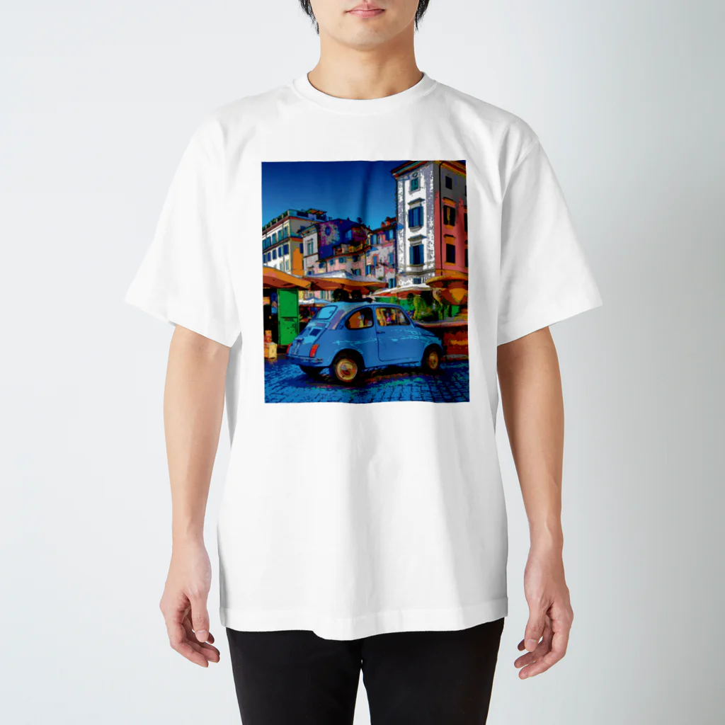 GALLERY misutawoのイタリア ローマの市場とFIAT500（チンクエチェント） Regular Fit T-Shirt