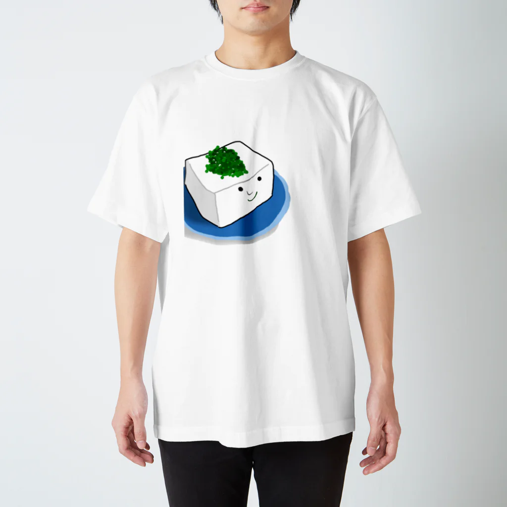 腹ぺこショップ🍖のネギのせバージョン豆腐くん Regular Fit T-Shirt