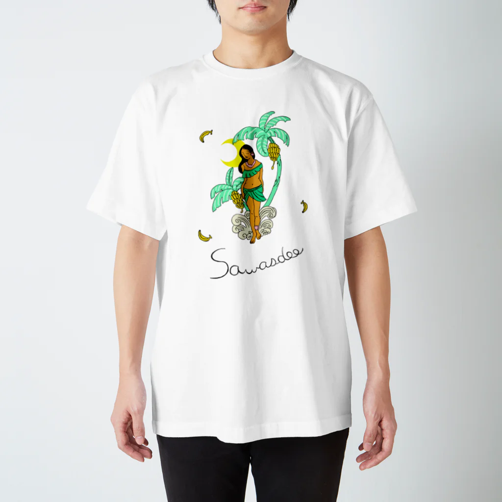 タイランドハイパーリンクス公式ショップのタイの妖怪「ナーンターニー」 WHITE Regular Fit T-Shirt