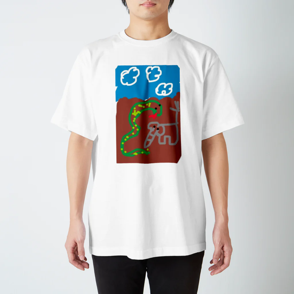 むーショップのべびとぞうのお天気散歩 スタンダードTシャツ