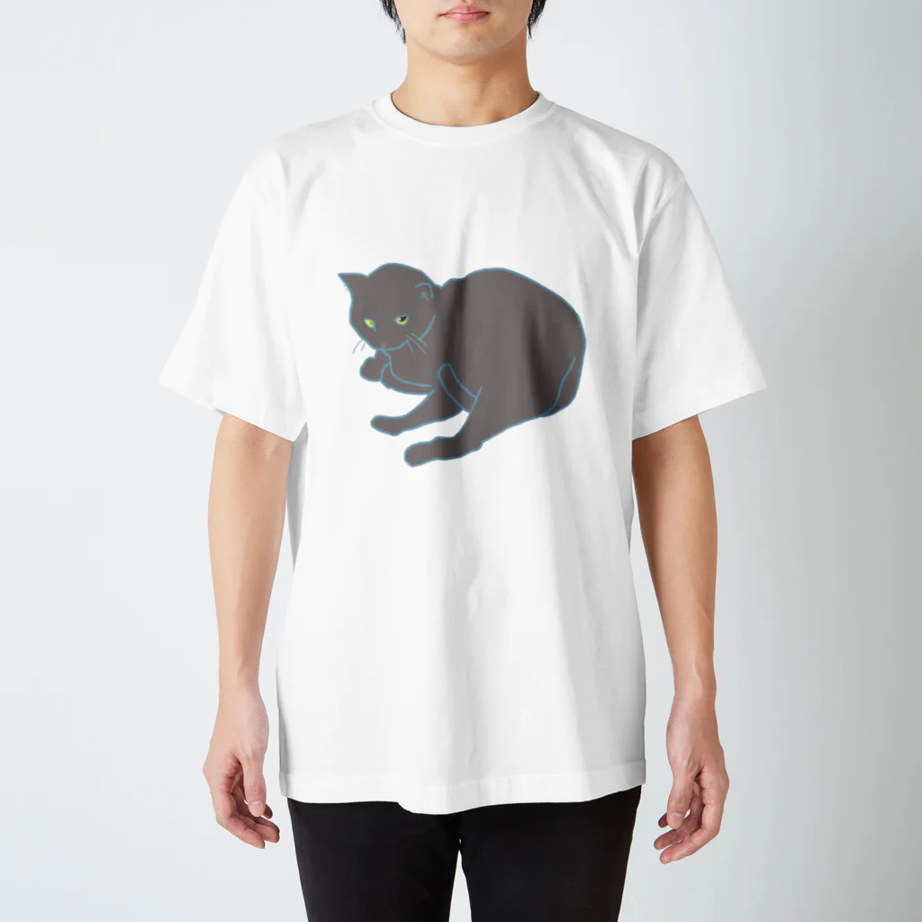 猫猫商店の黒猫こぱん スタンダードTシャツ