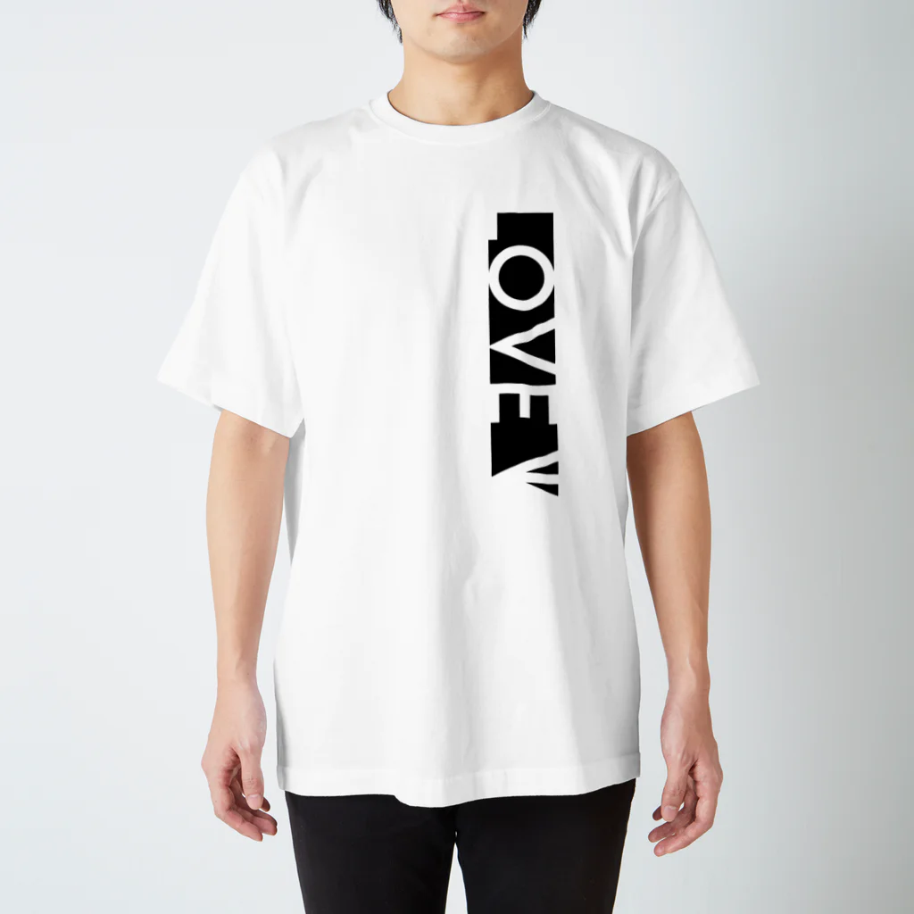 YükaCh!ka(ユカチカ)のLOVE←白抜き Regular Fit T-Shirt