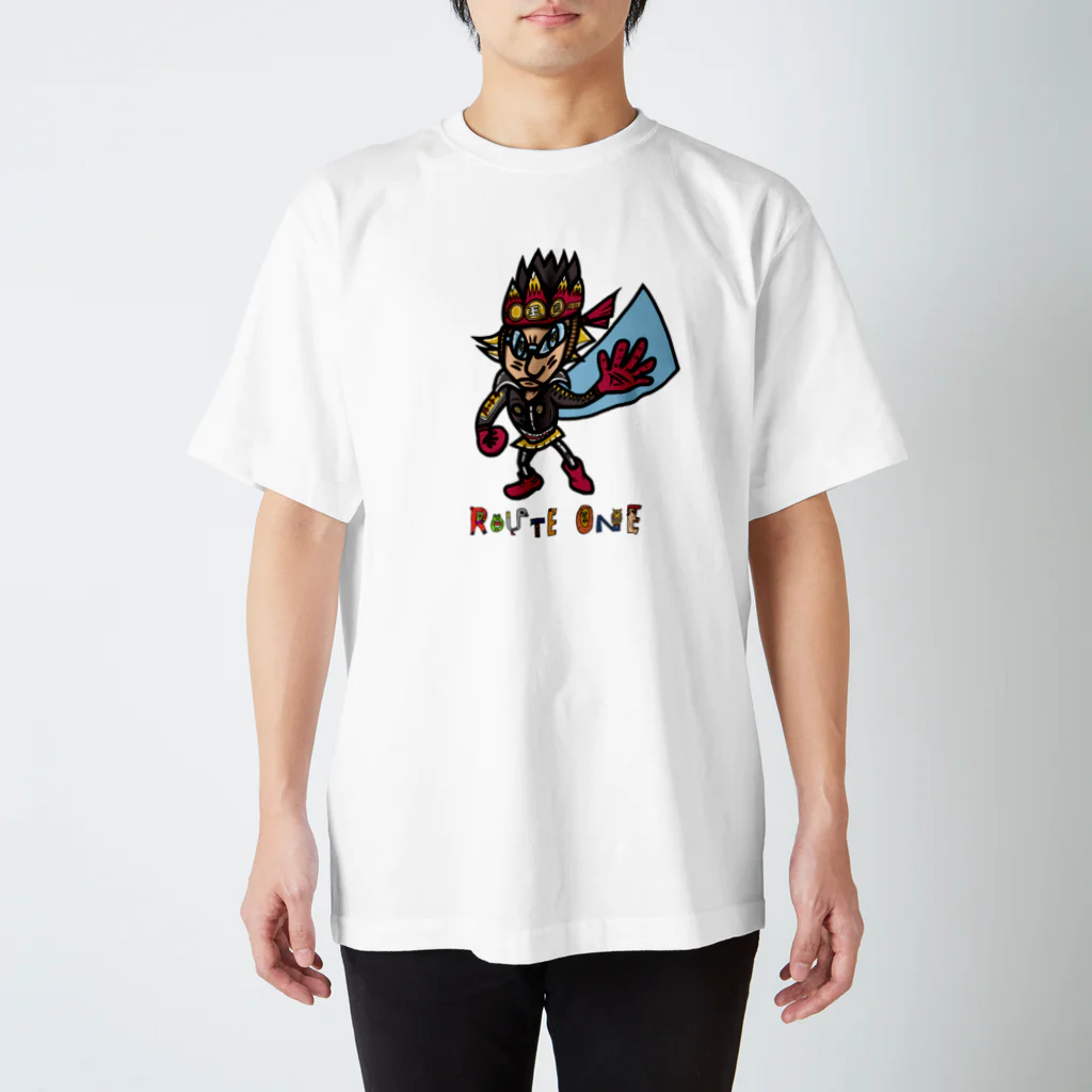 oekaki/ROUTE ONEの地王★天魔くん Regular Fit T-Shirt