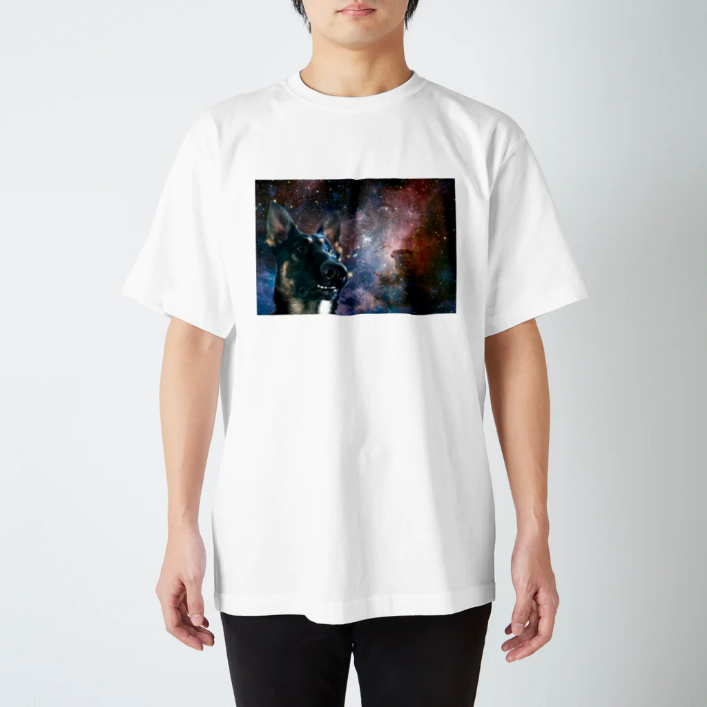 lotus_6のSpace German shepherd-MKⅠ-W スタンダードTシャツ