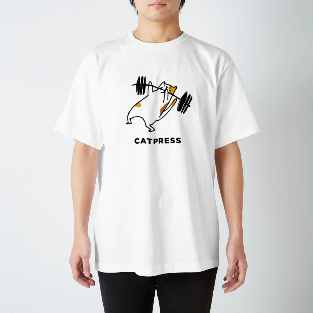 カモはち商店のネコベンチプレス（キャットプレス） スタンダードTシャツ