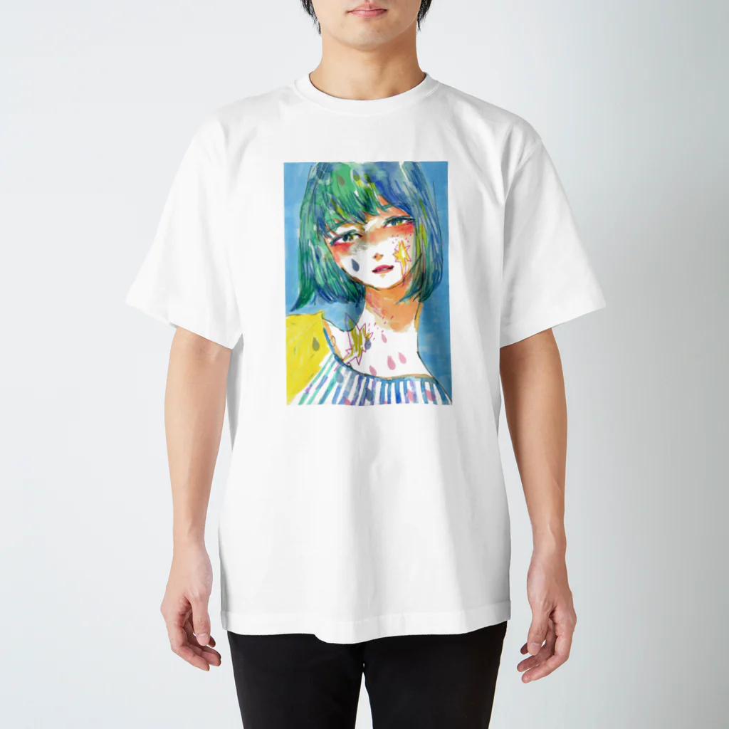 福井伸実の青と星の彼女 スタンダードTシャツ