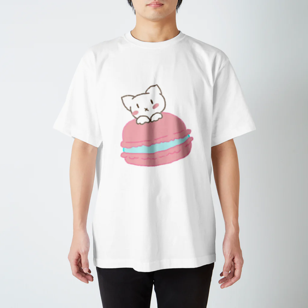 studio Leafのマカロンと猫ちゃん スタンダードTシャツ