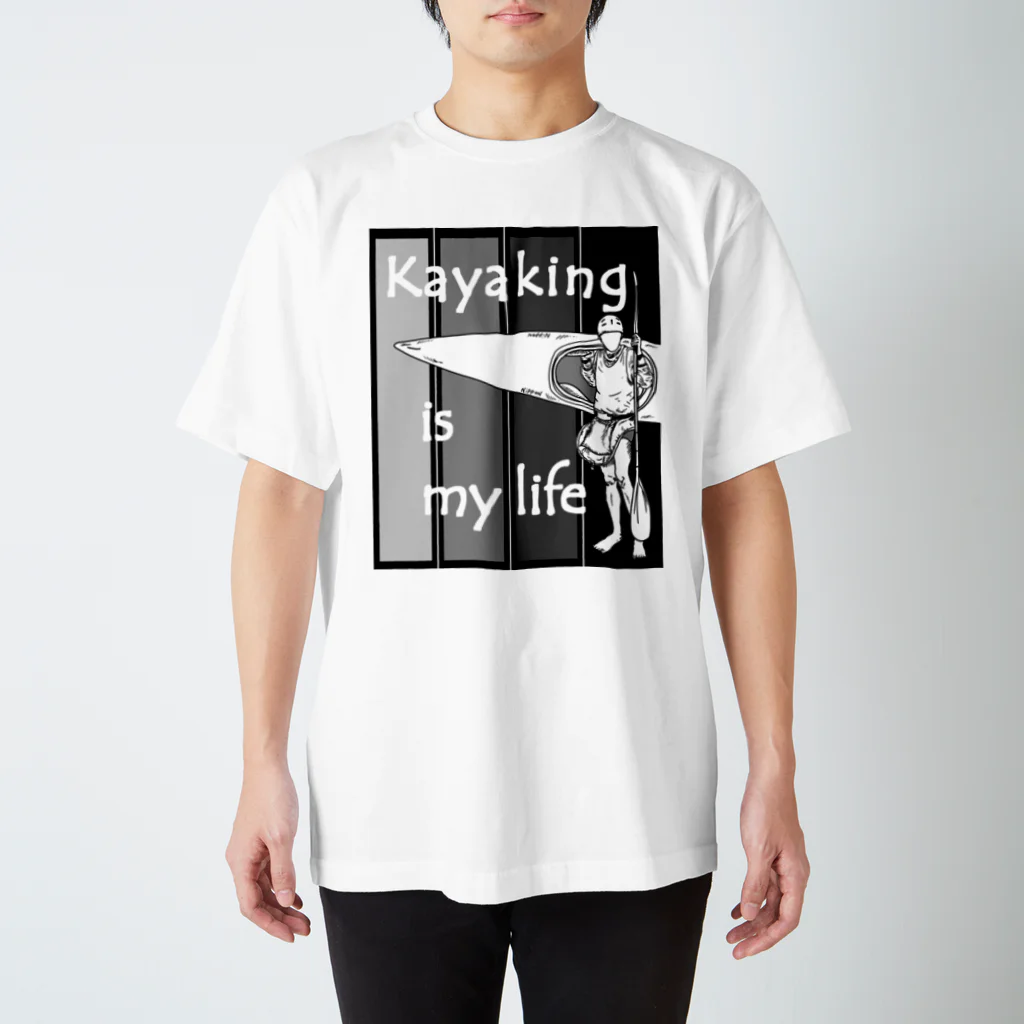 CK & outdoorマガジン店のカヤックkayaking is my life スタンダードTシャツ