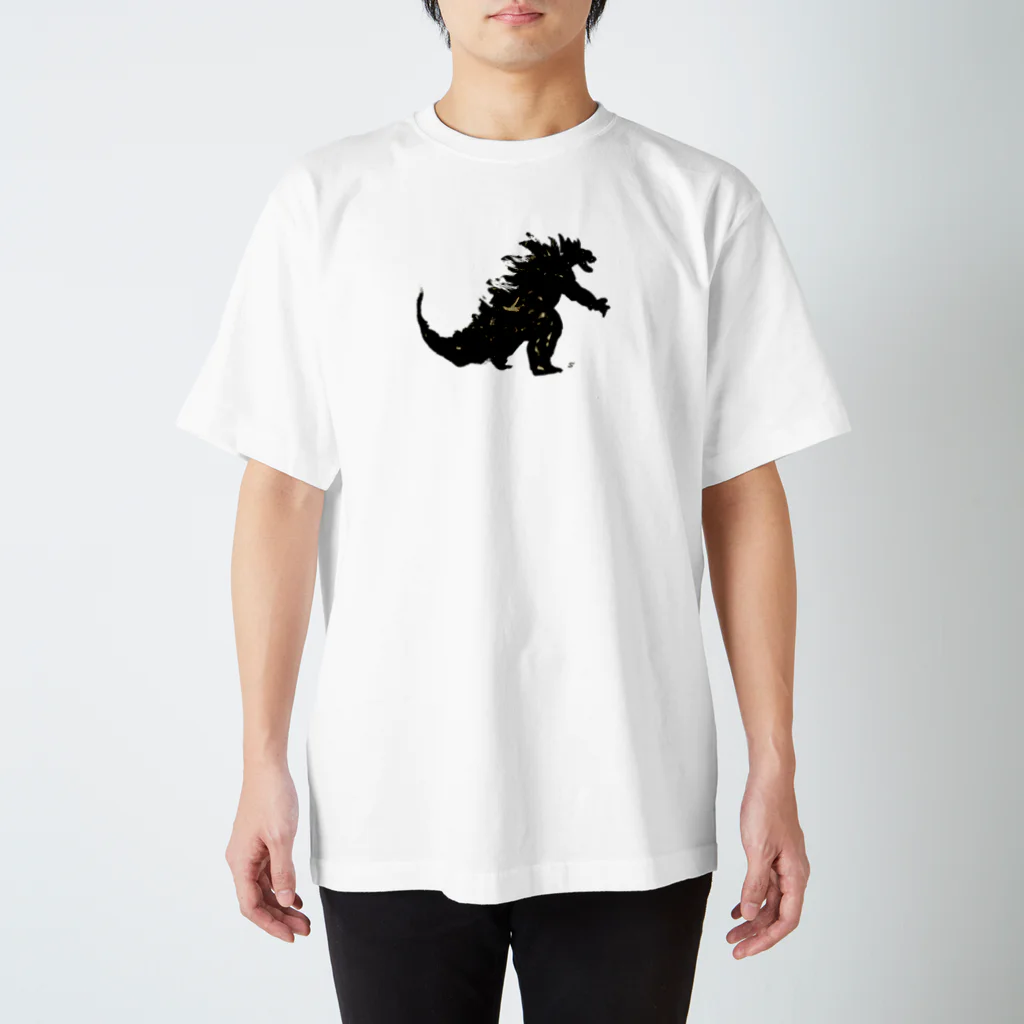 さな笑ART工房の筆で描いたGみたいな怪獣 スタンダードTシャツ