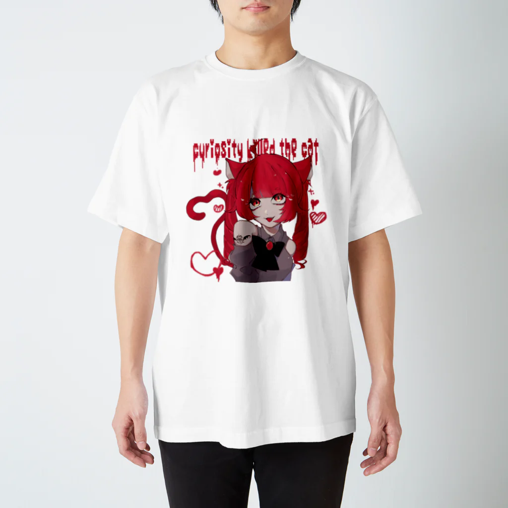 元気もりもりのねこฅ スタンダードTシャツ