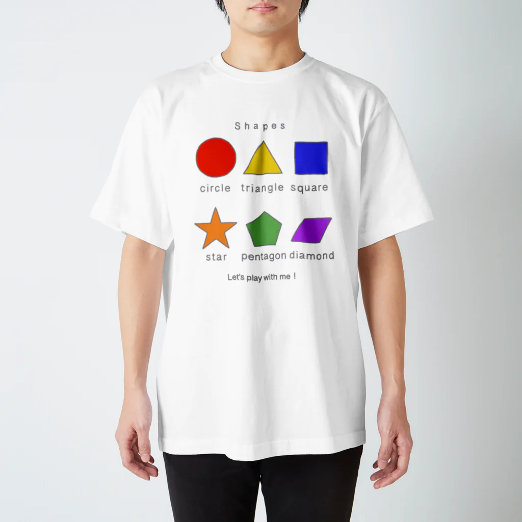 Serendipityのこどもと遊べる！学べるTシャツ 図形(英語) Regular Fit T-Shirt