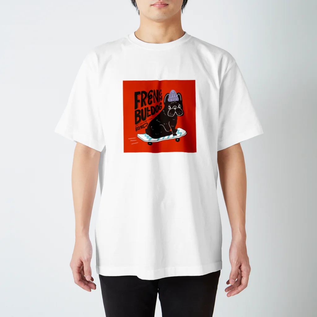 BUHI's shopのスケボーするフレブル スタンダードTシャツ