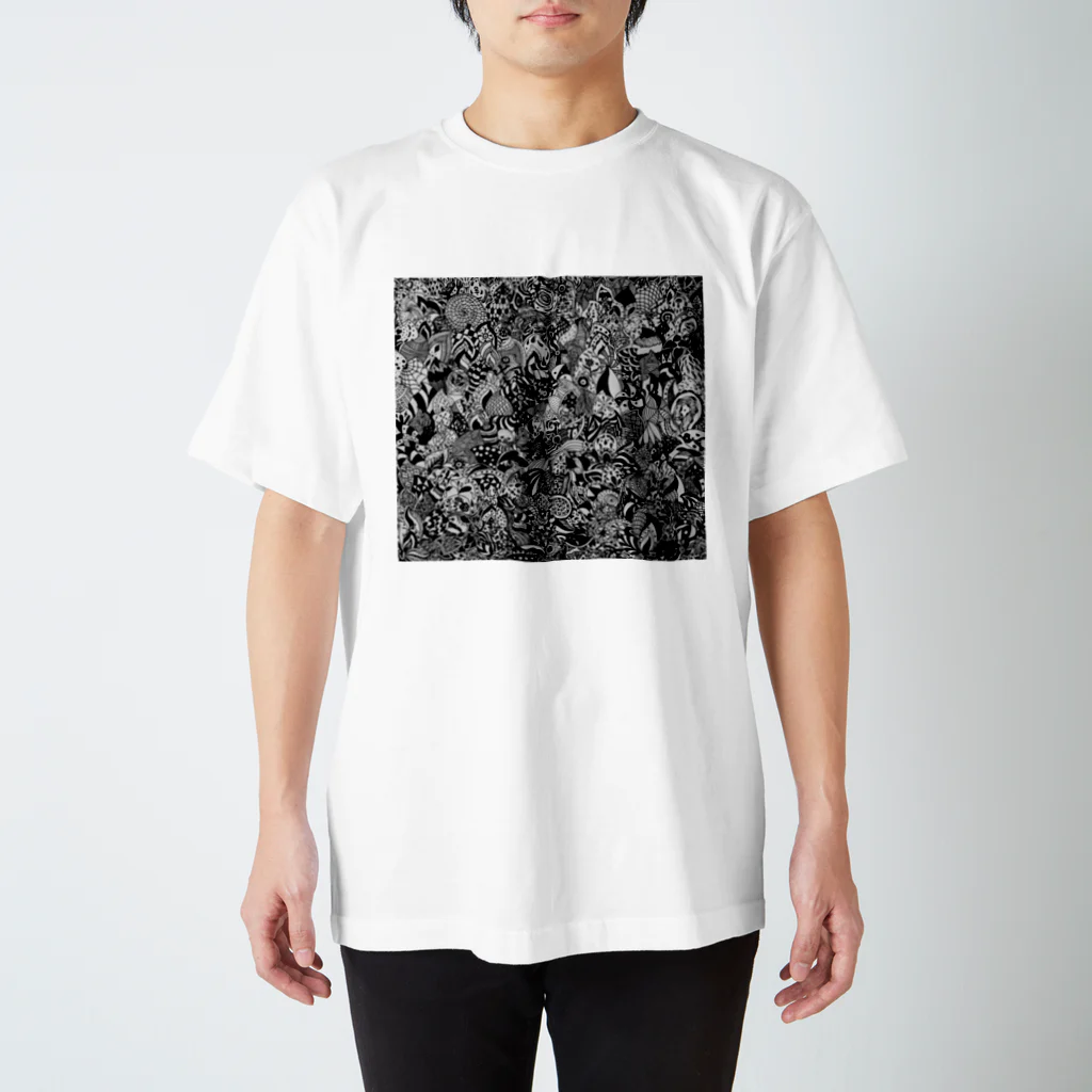 Monochromaのゼンタングル2 Regular Fit T-Shirt