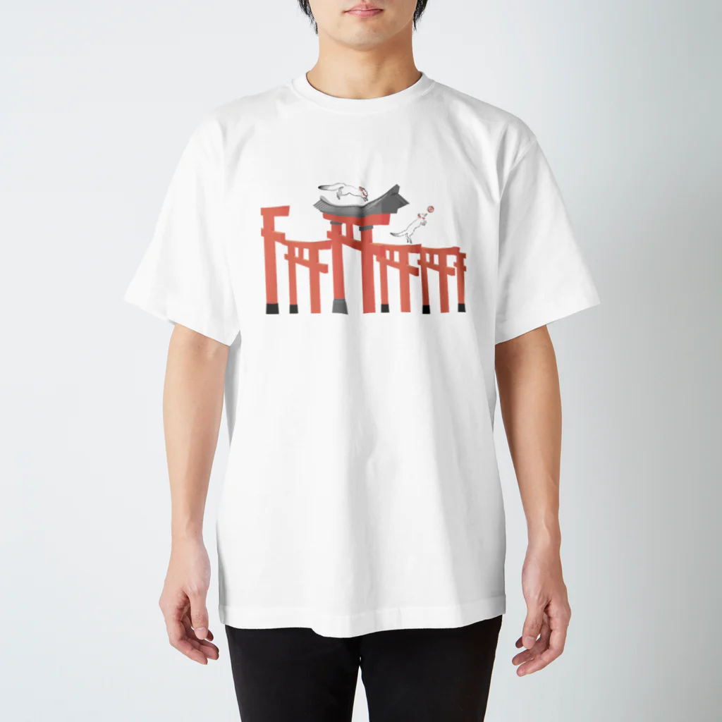 Amiの狐の手毬唄-鳥居- Regular Fit T-Shirt