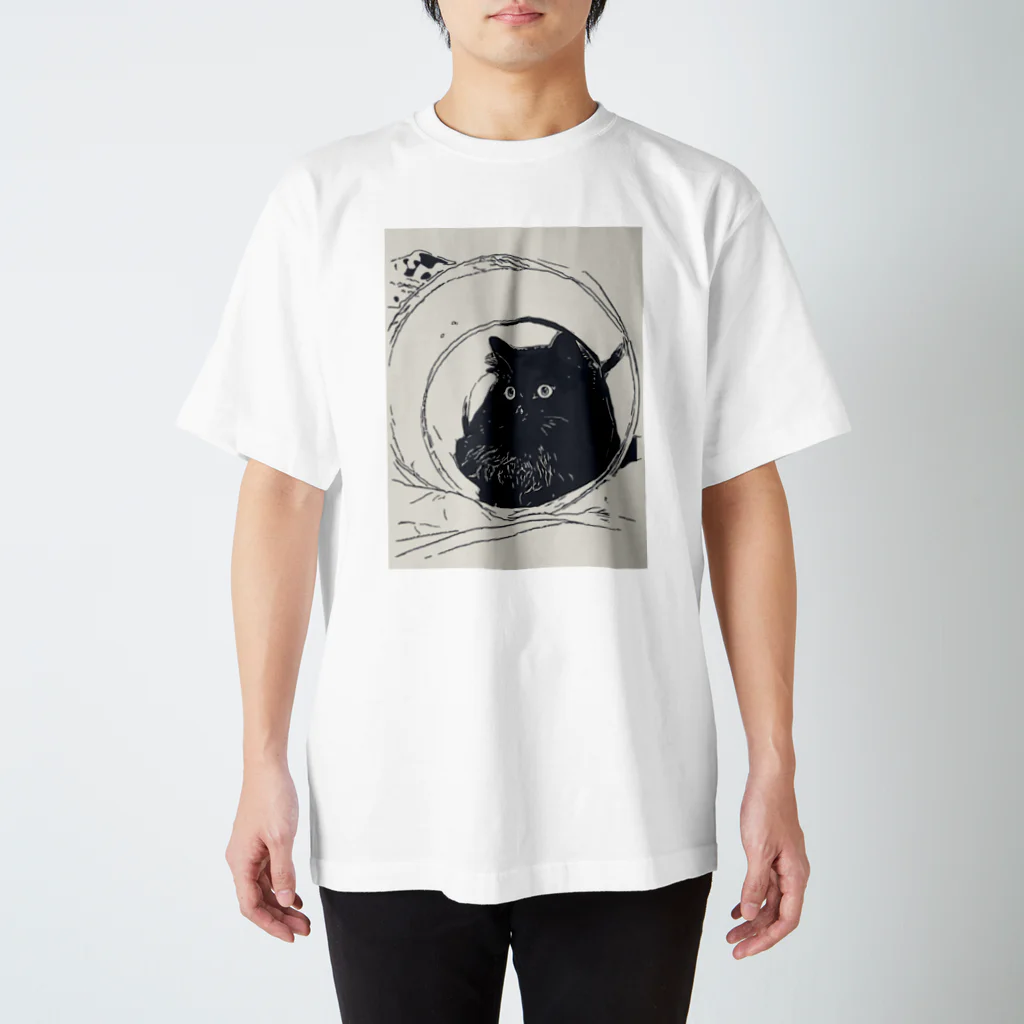 スケキヨ🐾の黒猫のジジくん　シリーズ1 スタンダードTシャツ