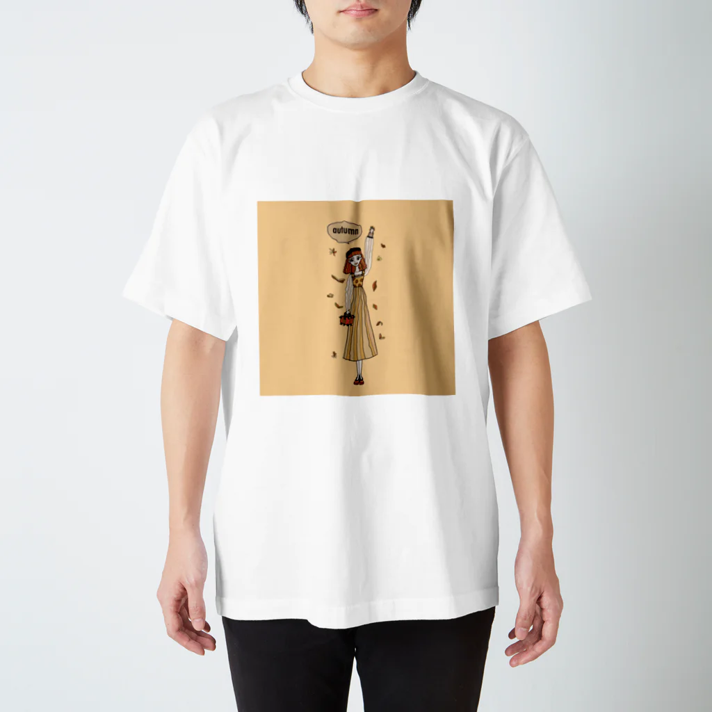 kukka / クッカの秋の女の子 Regular Fit T-Shirt