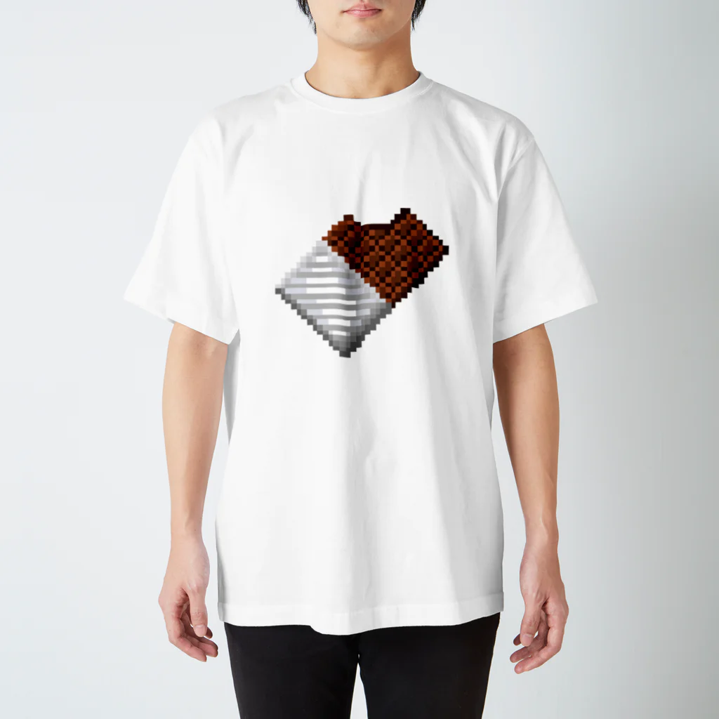 ゆるいドット絵のお店の食べかけチョコレート Regular Fit T-Shirt