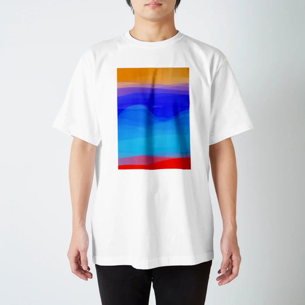 >>>>> Abstractive SERIES <<<<<のwave Regular Fit T-Shirt