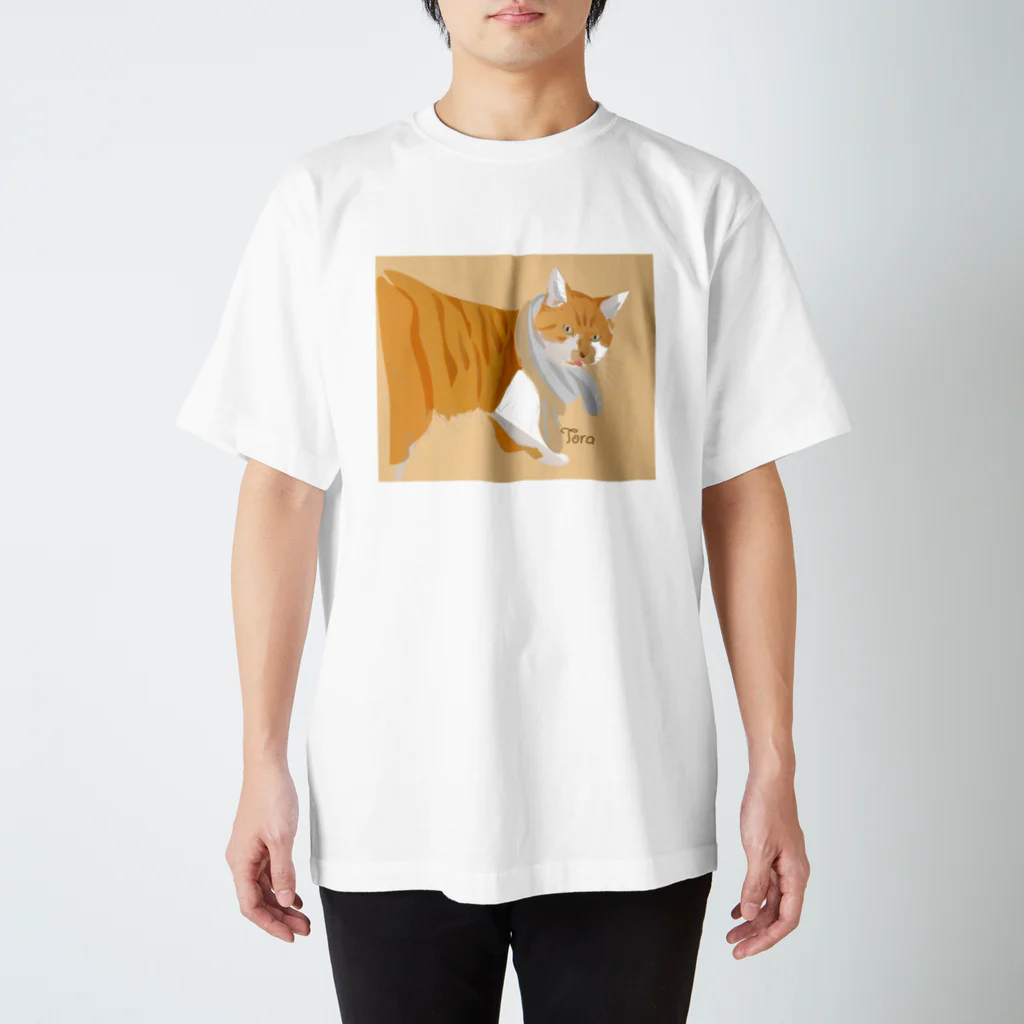 まみおデザインのフーテンのトラ スタンダードTシャツ