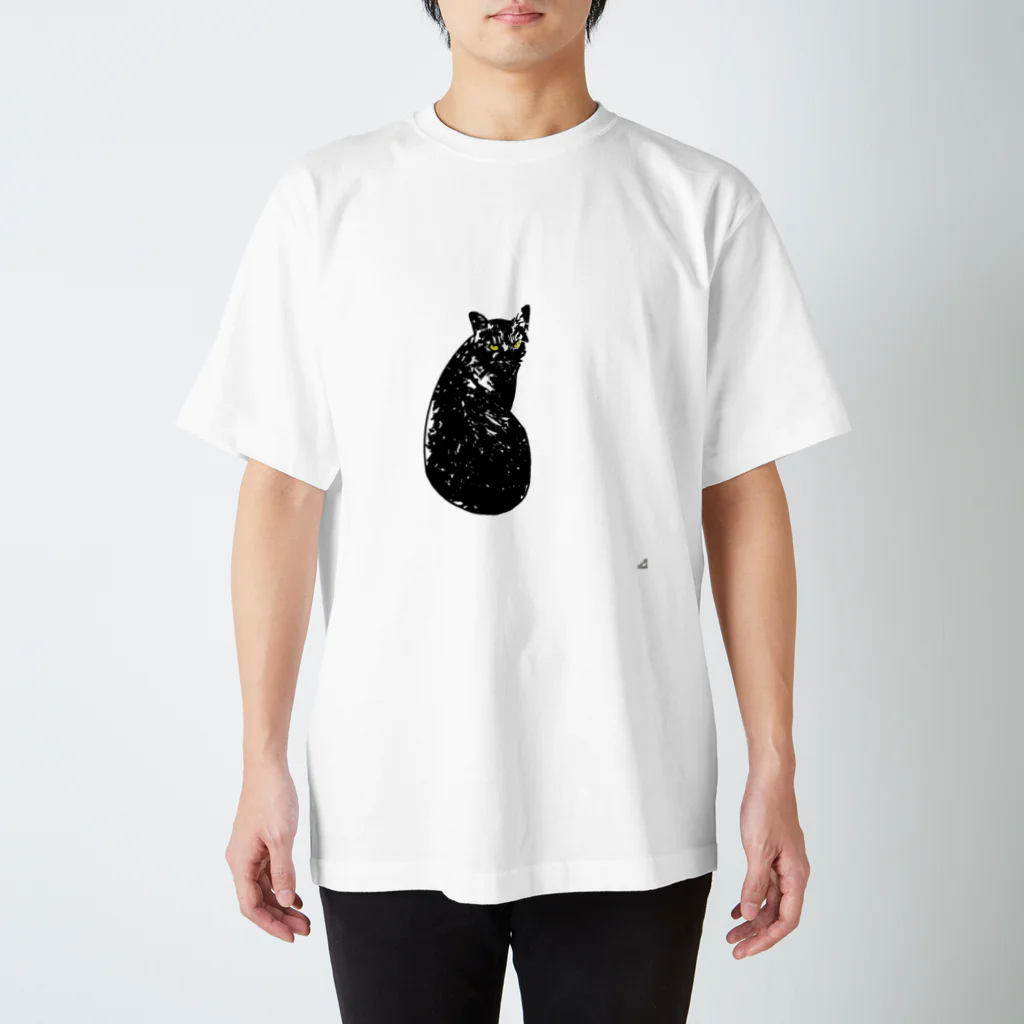 シャケサノヴァビィッチのこちらを見る猫 スタンダードTシャツ