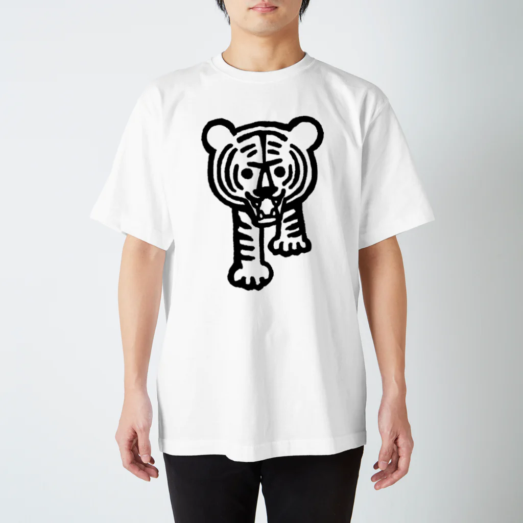 toracomの白黒のトラくん スタンダードTシャツ