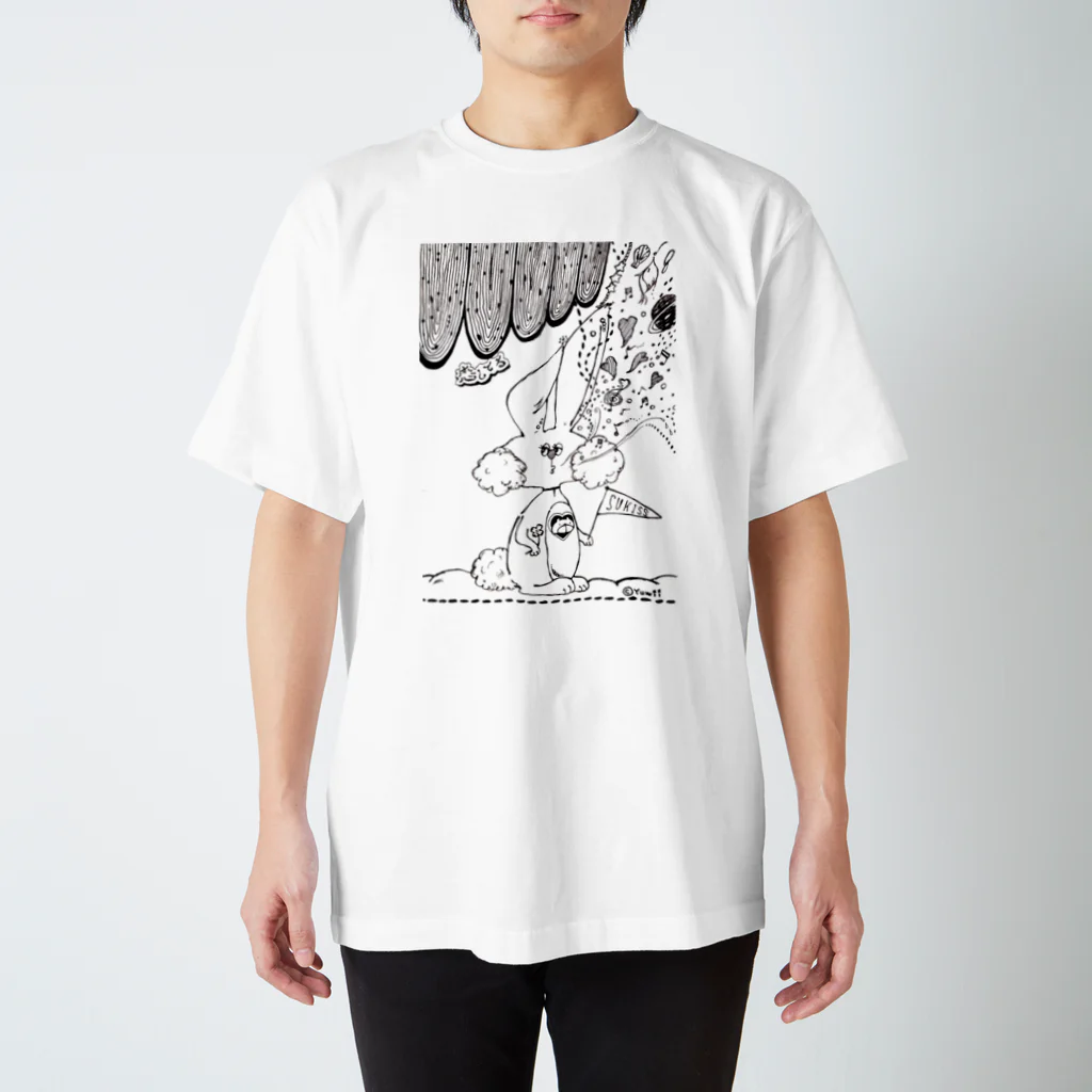 【Yuwiiの店】ゆぅぅぃーのうさ恋★白黒に〠恋してる Regular Fit T-Shirt