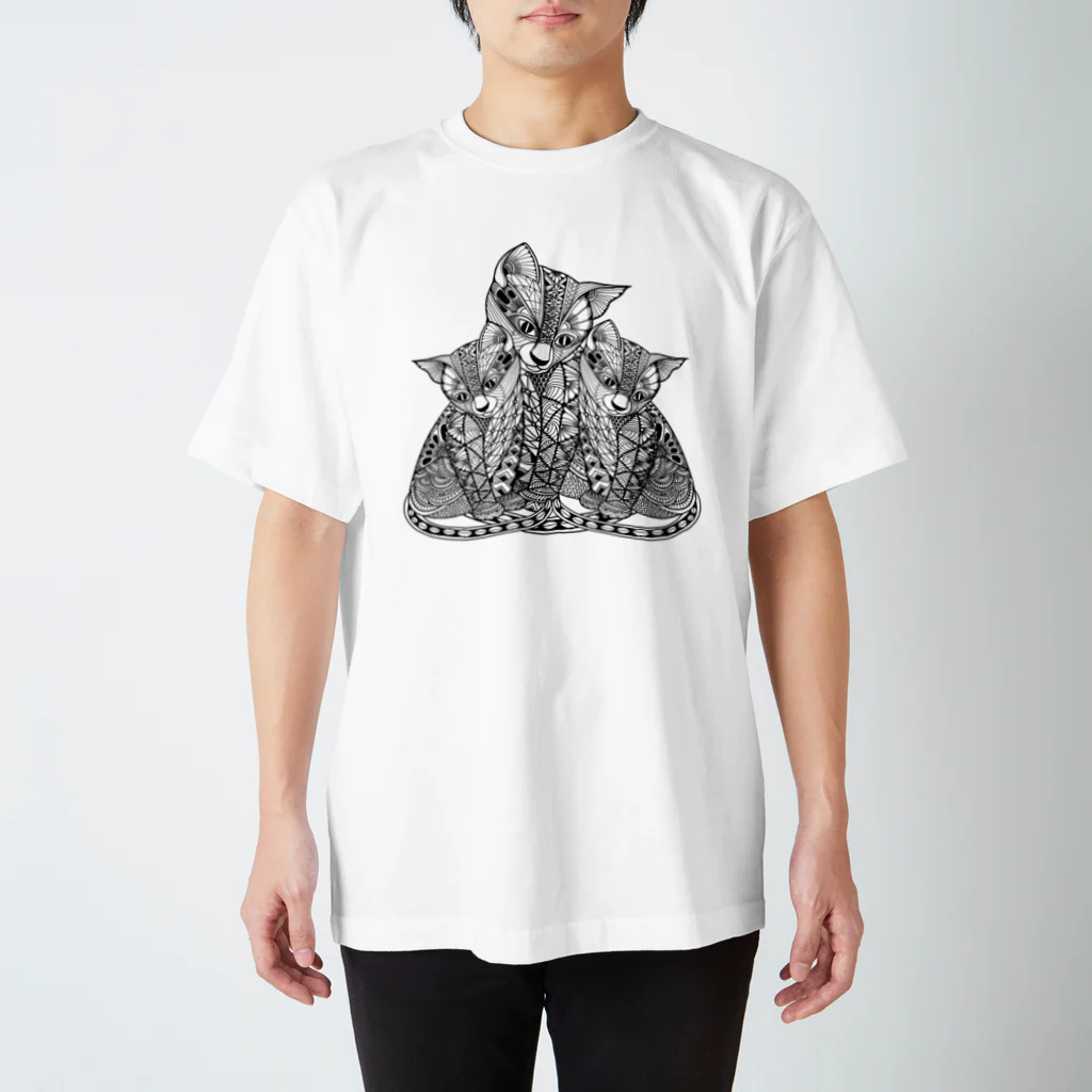 NKOSI AFRICAの3cutecats スタンダードTシャツ