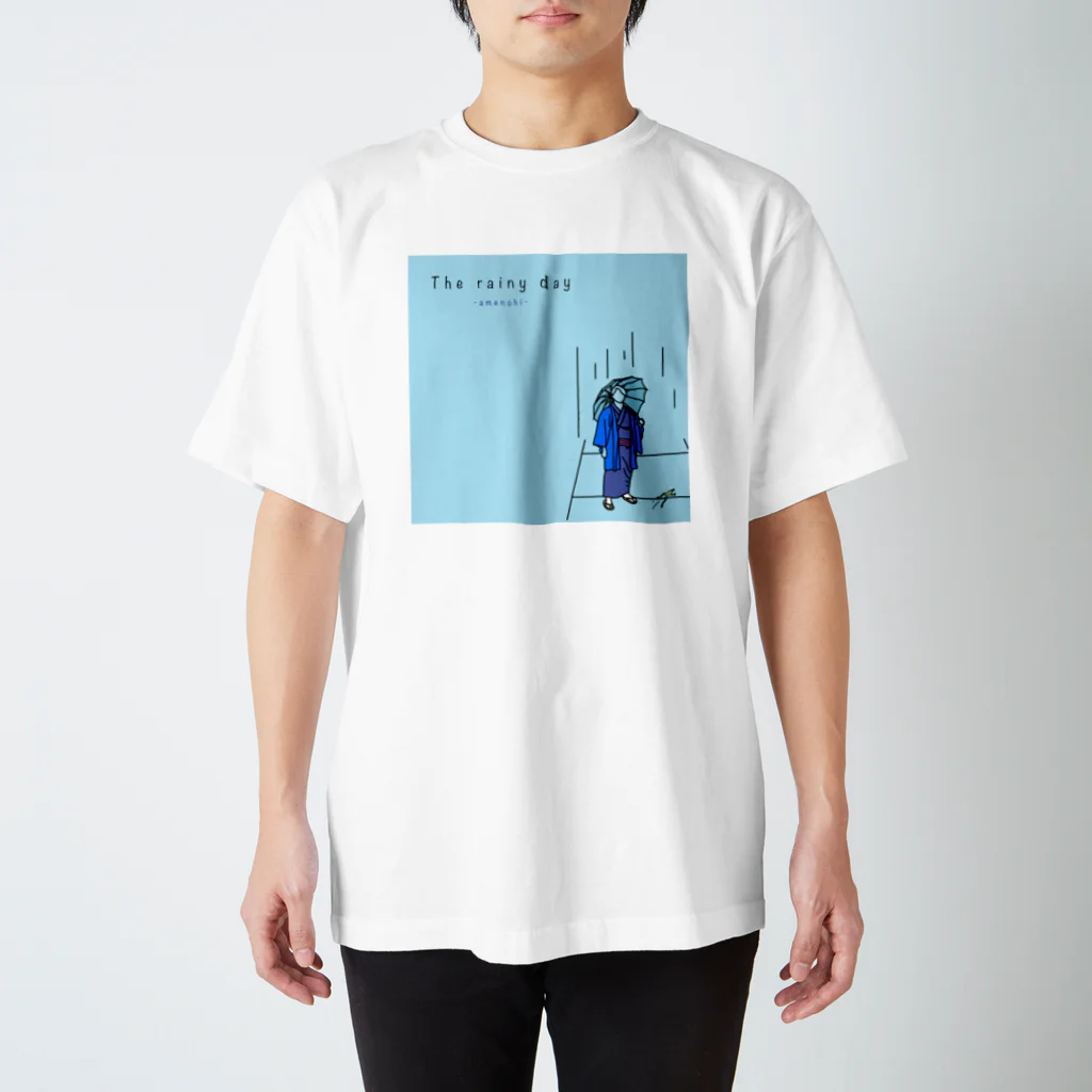 -anata no anohi-の-amenohi- (観光地でたまに見かける和装男子のある雨の日) スタンダードTシャツ