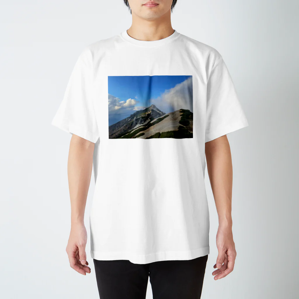 ∠続・やまいもとろろの燕岳の風景写真Tシャツ スタンダードTシャツ