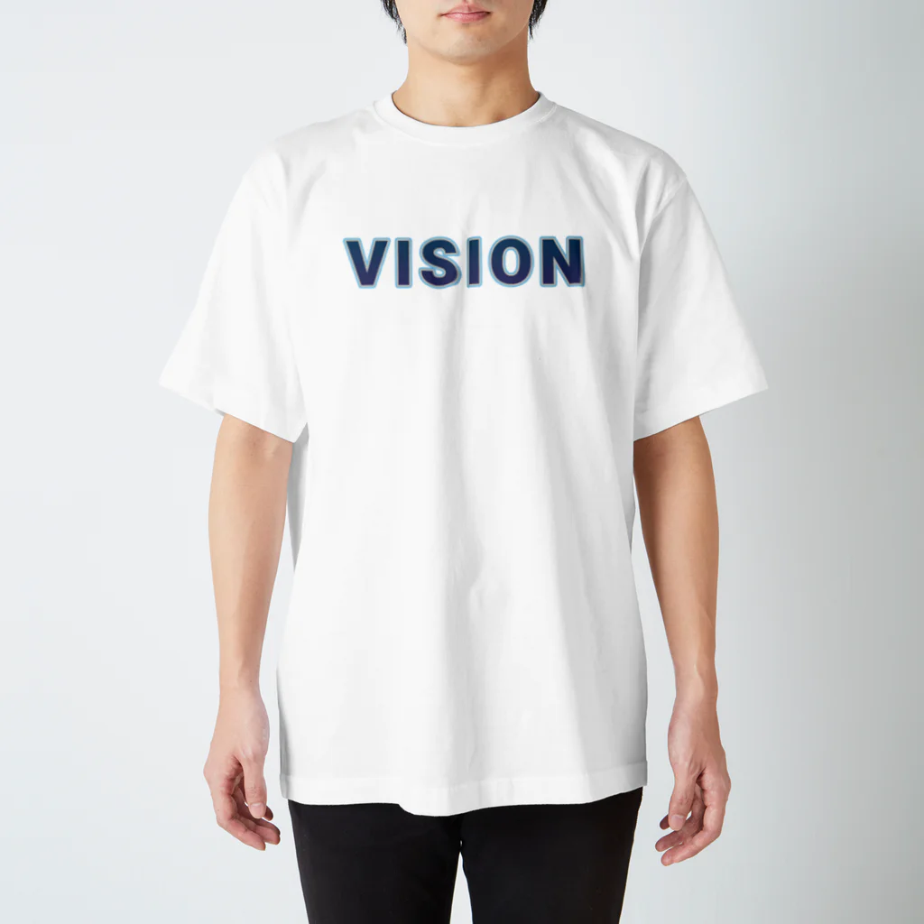 ロゴTシャツのひよこ堂のVISION ビジョン ロゴ Tシャツ Regular Fit T-Shirt
