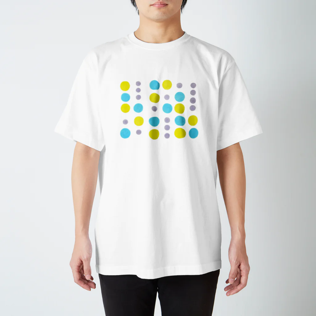 KanaYamaokaのaqua&yellow Dots スタンダードTシャツ