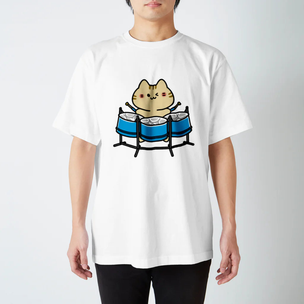  ふじねこ屋のトリプルチェロパンねこ Regular Fit T-Shirt