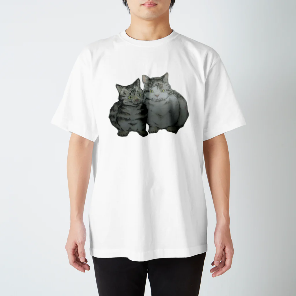 ハチワレ屋の手描き風猫シャツ Regular Fit T-Shirt