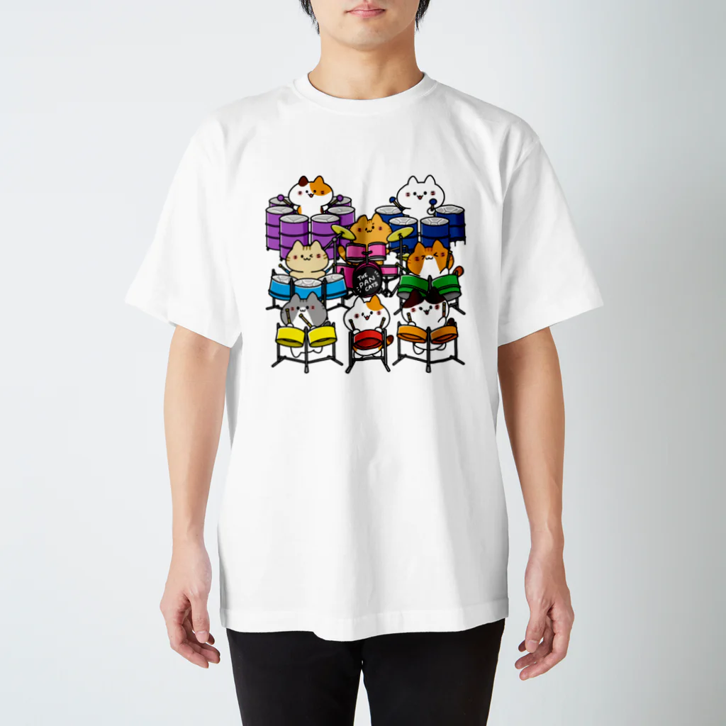  ふじねこ屋のTHE PAN CATS Regular Fit T-Shirt