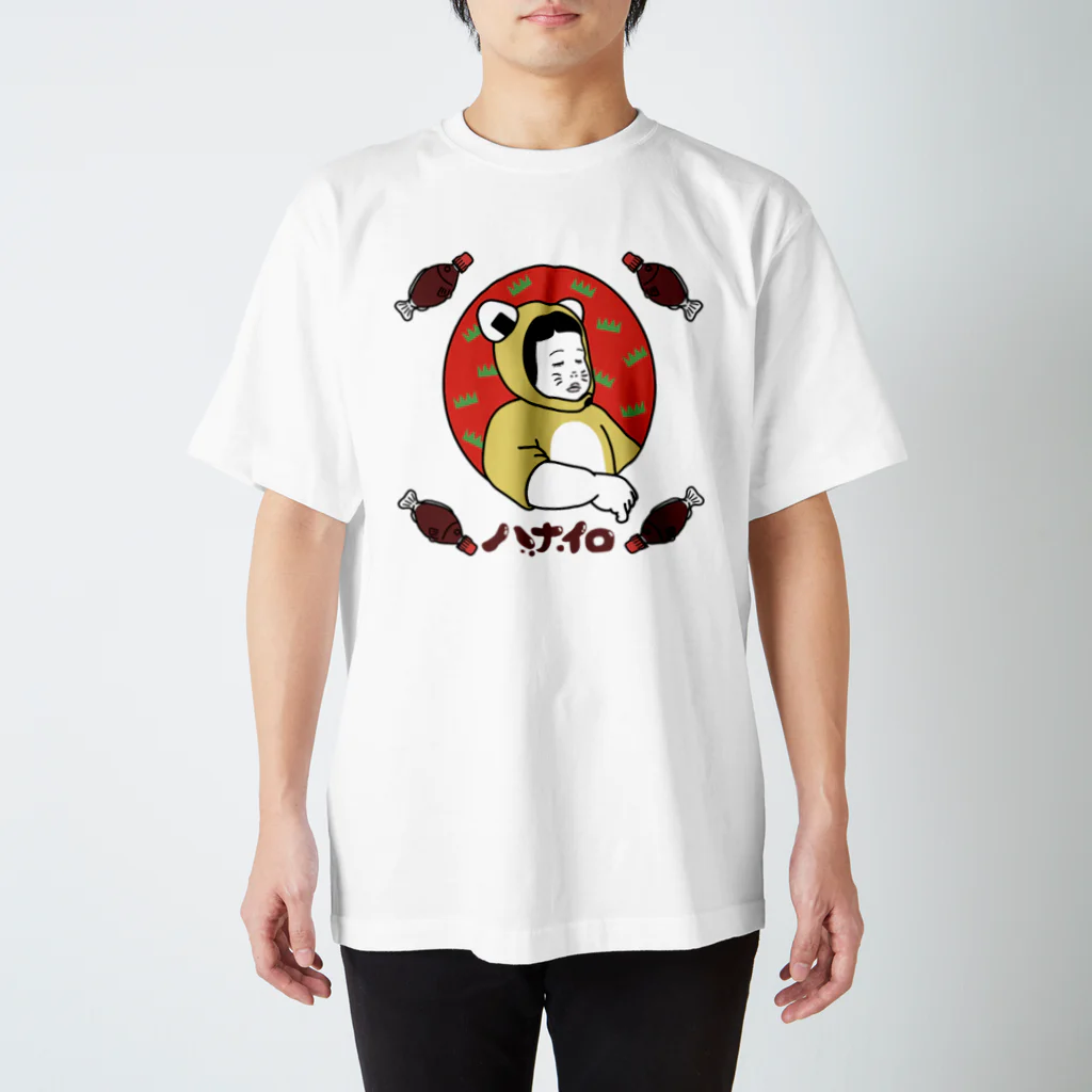 ハナイロの怖瞑　おにぎりねこ スタンダードTシャツ