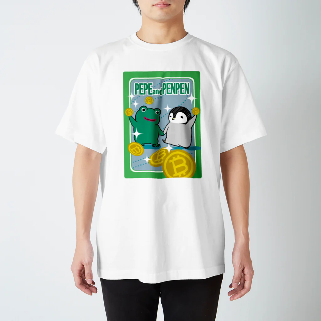 皇帝ペンギンのペンペンのRarePepe【Pepe&Penpen】 Regular Fit T-Shirt