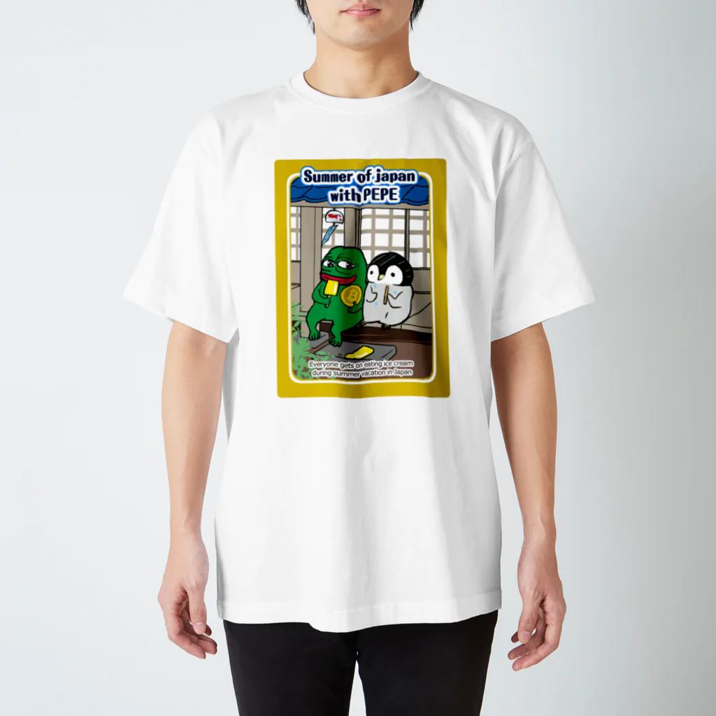 皇帝ペンギンのペンペンのRarePepe【summer of japan with PEPE】 スタンダードTシャツ