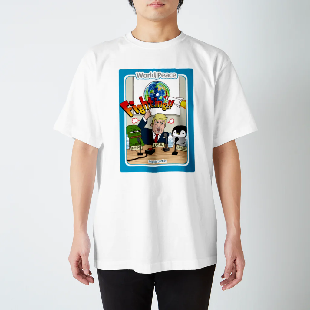 皇帝ペンギンのペンペンのRarePepe【World Peace】 スタンダードTシャツ