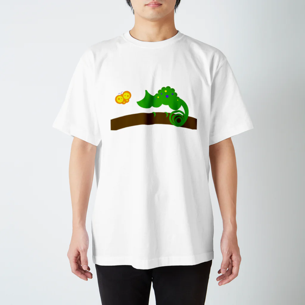 汁粉バーガーのぬきあしさしあしカメレオン スタンダードTシャツ