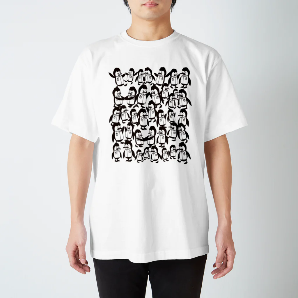 ロゴTシャツのひよこ堂のペンギン PENGUIN 集合プリント スタンダードTシャツ