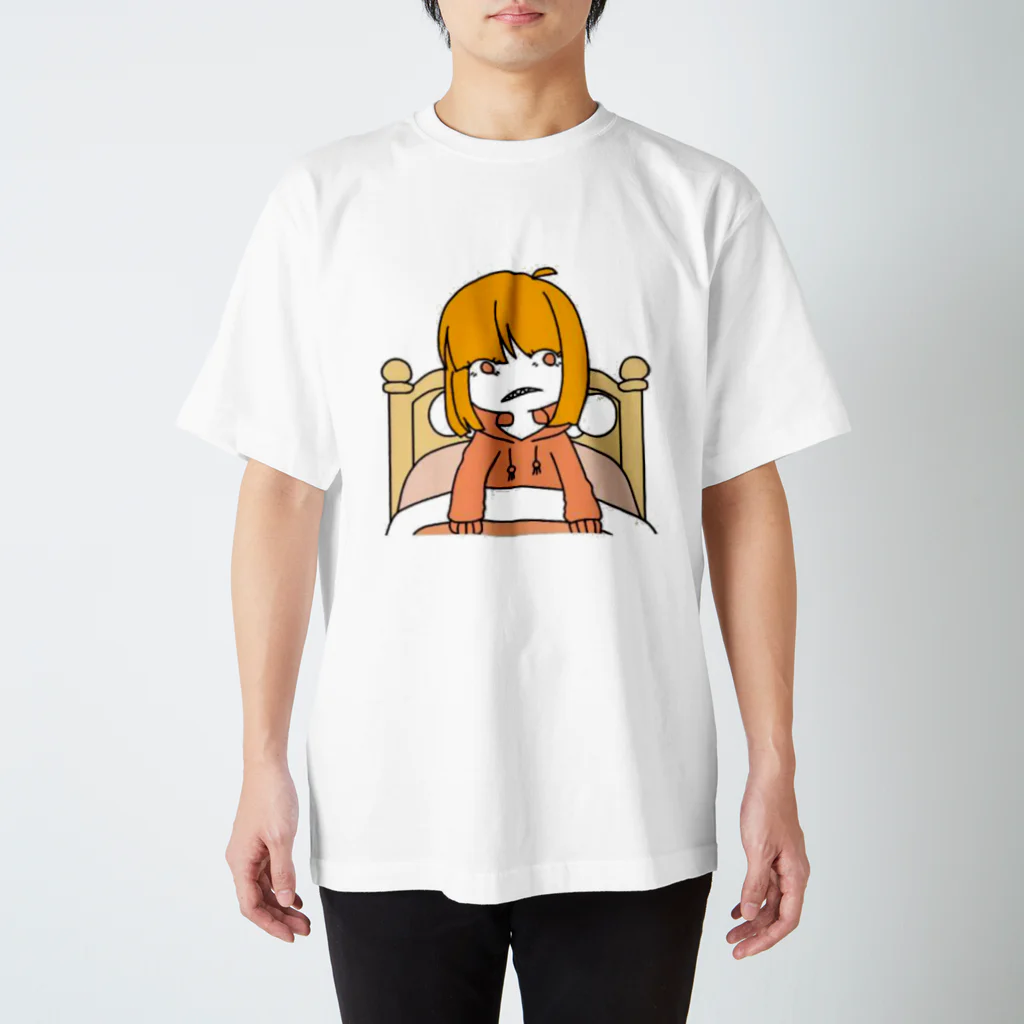 るーと｡:°ஐ*｡:°ʚ♥ɞ*｡:°ஐ*の【病み可愛い】寝起き【オリジナル】 スタンダードTシャツ