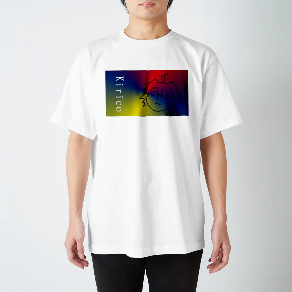 電脳猫蛞蝓屋さん🌲🌳の自画像キリコ-rainbow- Regular Fit T-Shirt