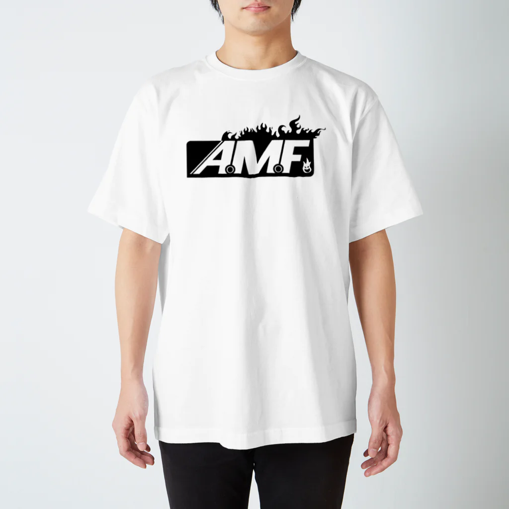 A.M.Fの AMF T 白黒炎 スタンダードTシャツ