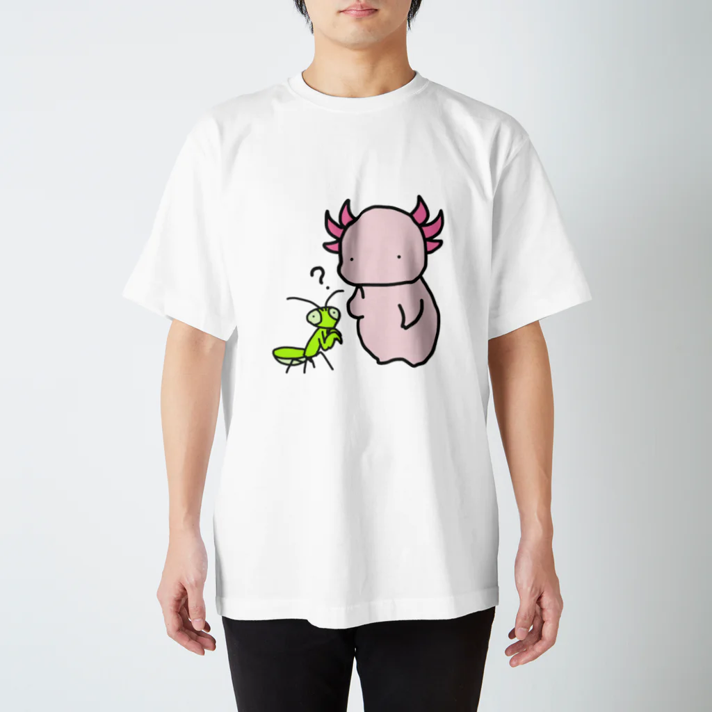 蟲のカマキリとウパさん スタンダードTシャツ