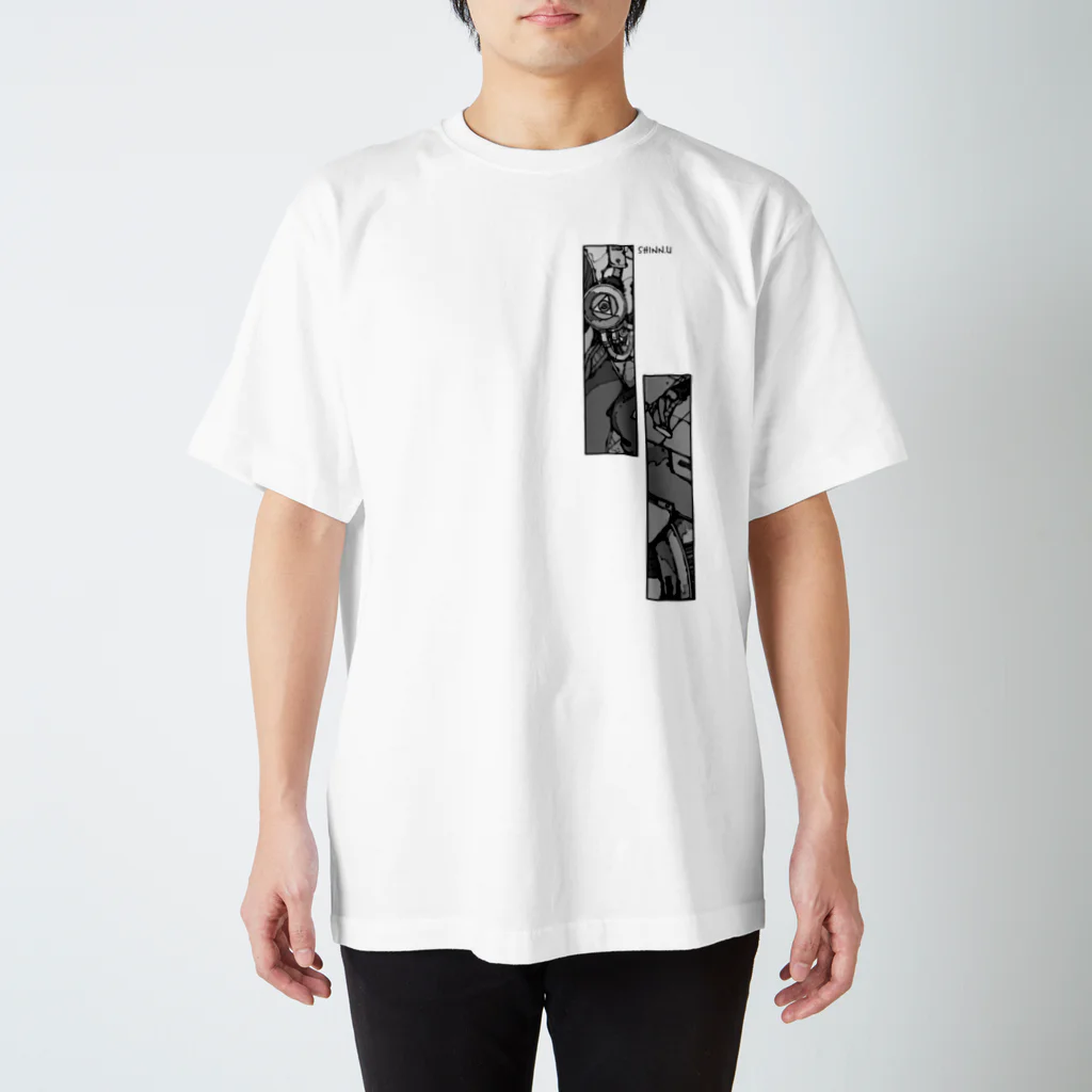 SHINN.U ONLINEのTATENAGA/ロゴ黒 スタンダードTシャツ