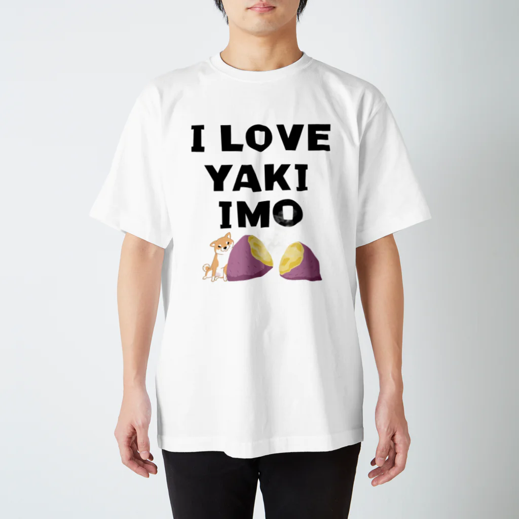 真希ナルセ（マキナル）のI LOVE YAKIIMO（赤柴） スタンダードTシャツ