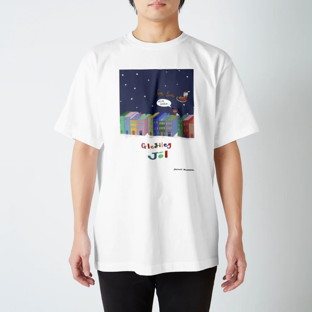 Sherine's illustrationの太ったサンタさん Regular Fit T-Shirt